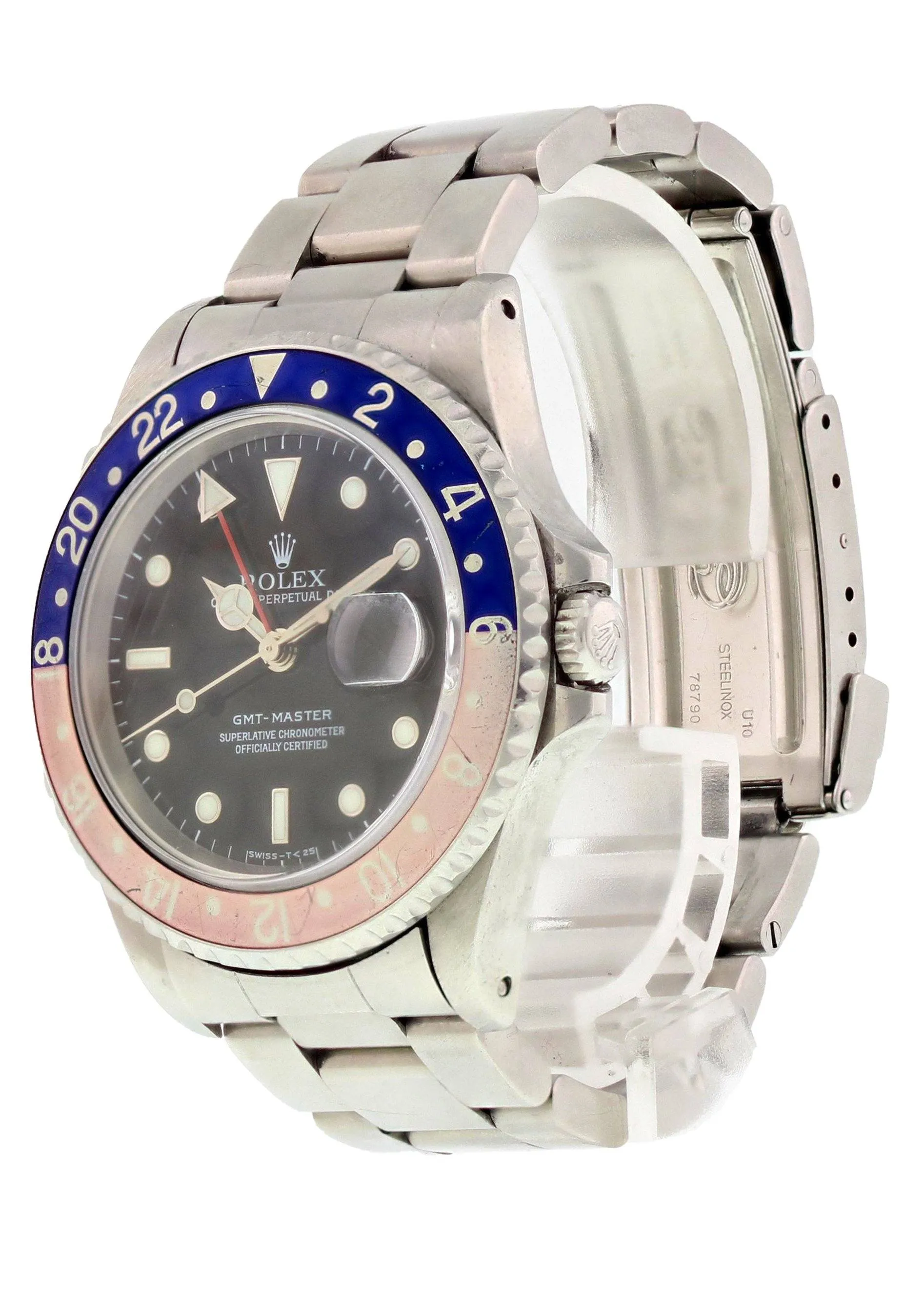 Rolex GMT Master Date Pepsi Bezel 16700 Unpolished Mens Watch