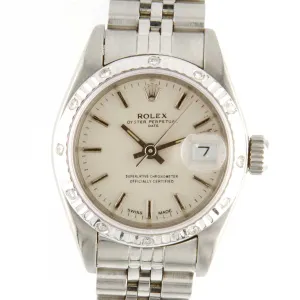 Rolex Lady's Date with Custom Diamond Bezel