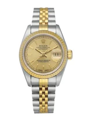 Rolex Oyster Perpetual Datejust 69173 Ladies Watch Box Papers