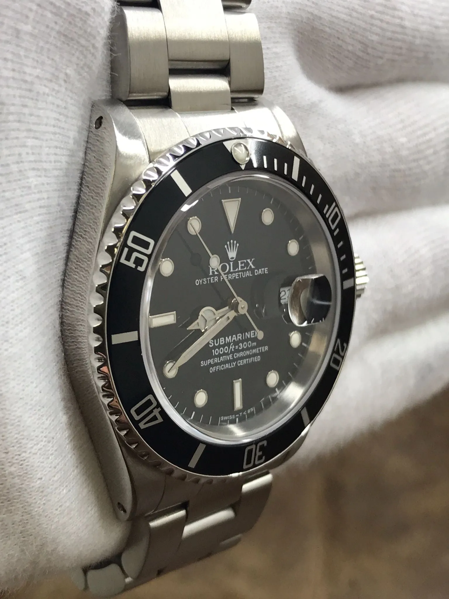 Rolex Submariner Date 16610 Black Dial Automatic Men's Watch