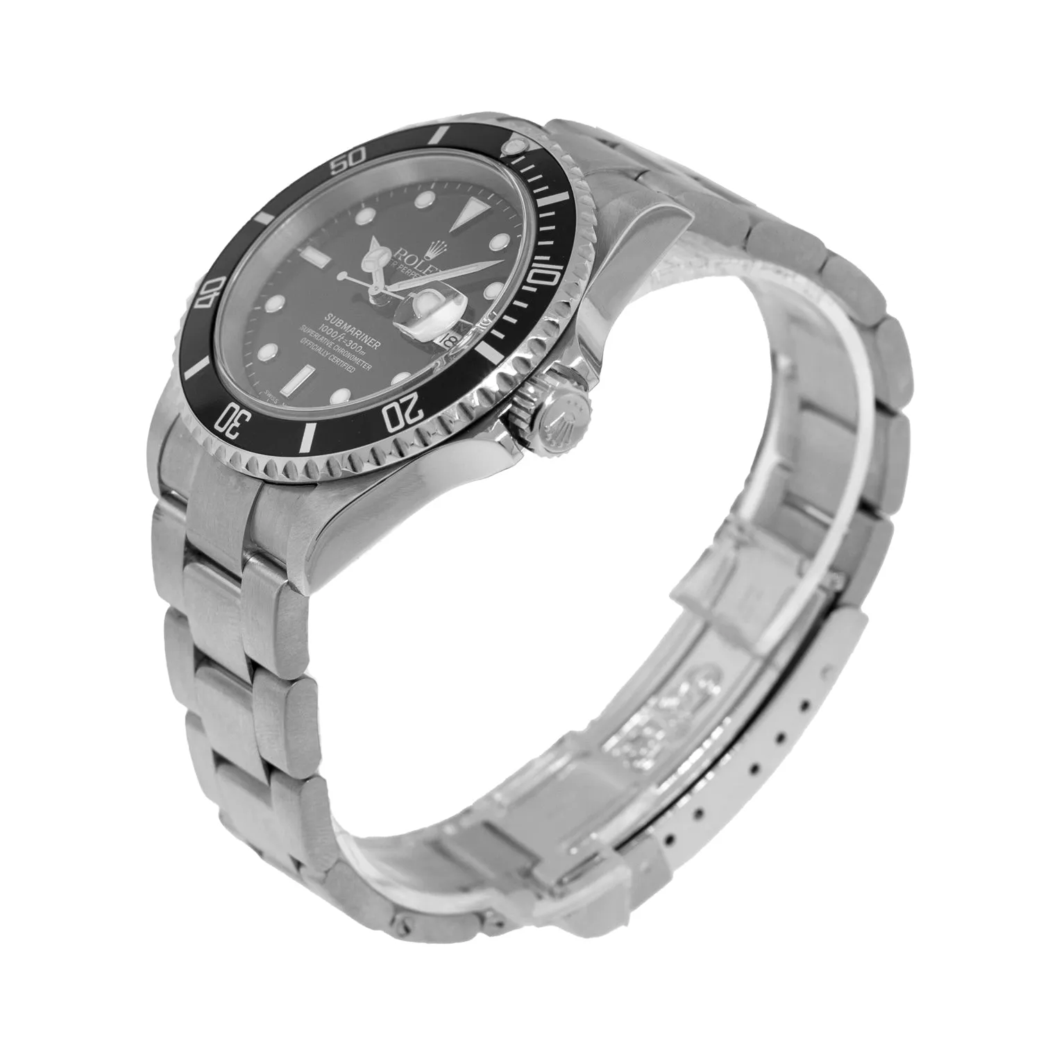 Rolex Submariner Date 40mm Stainless Steel Black Dial & Black Bezel 16610