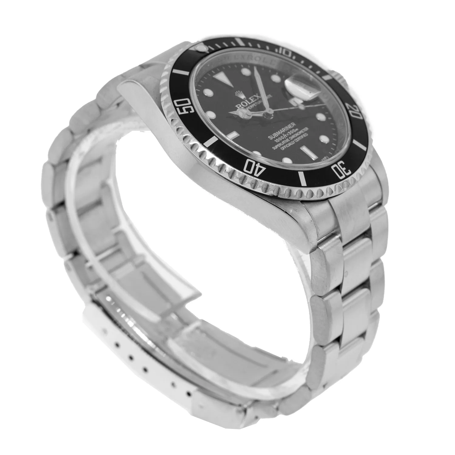 Rolex Submariner Date 40mm Stainless Steel Black Dial & Black Bezel 16610