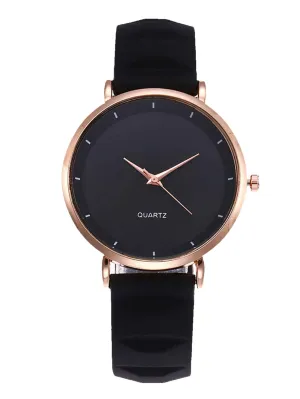 Round Dial Pointer Watch - Rose Gold- FD ⚡