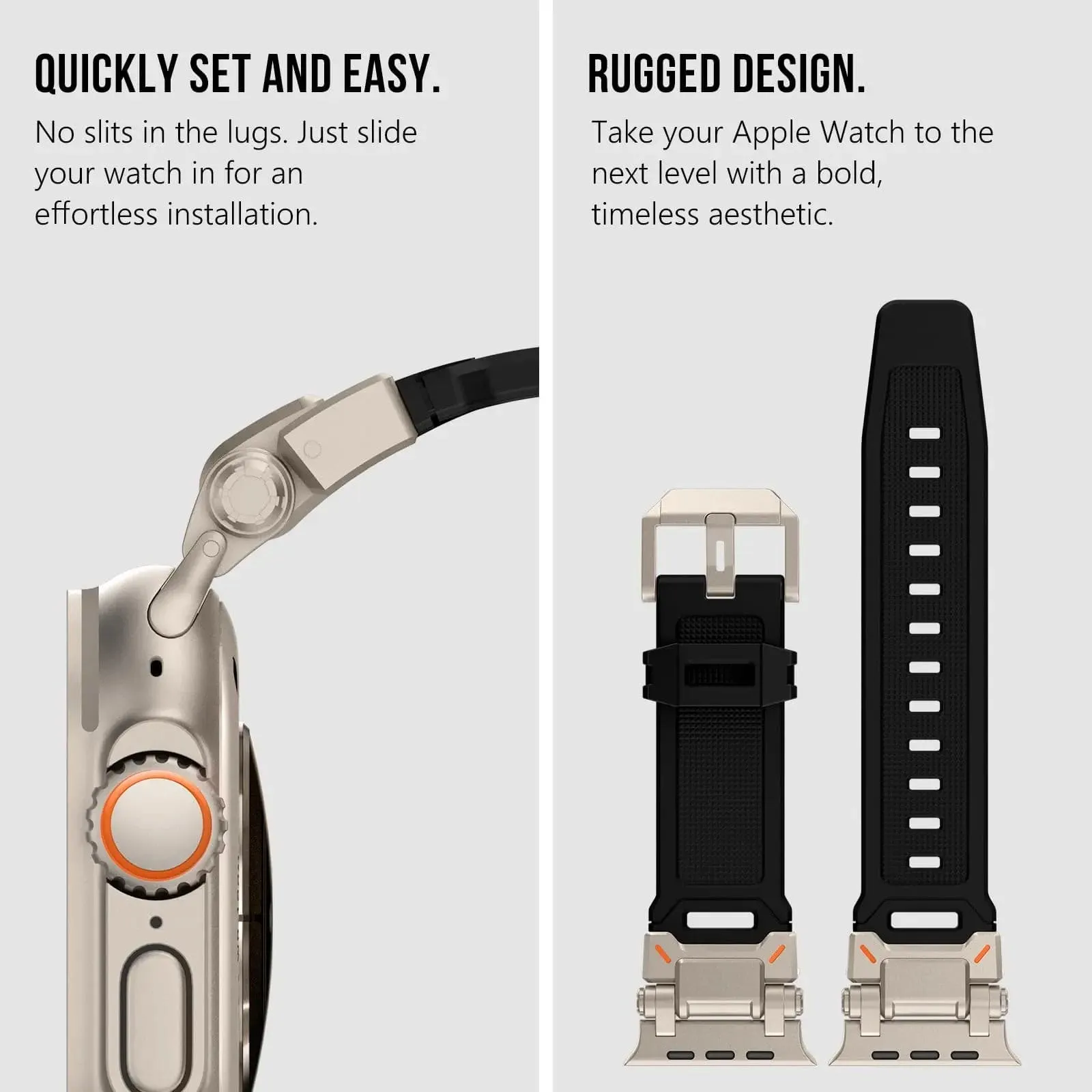 Rugged Mens Watch Band
