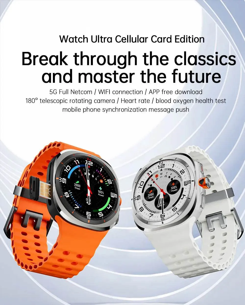 S7 Ultra Cellular Version Smartwatch 4G Android 9.0 Rotary Camera Sim Card Global Calling 256GB Rom app Store Amoled Smart Watch