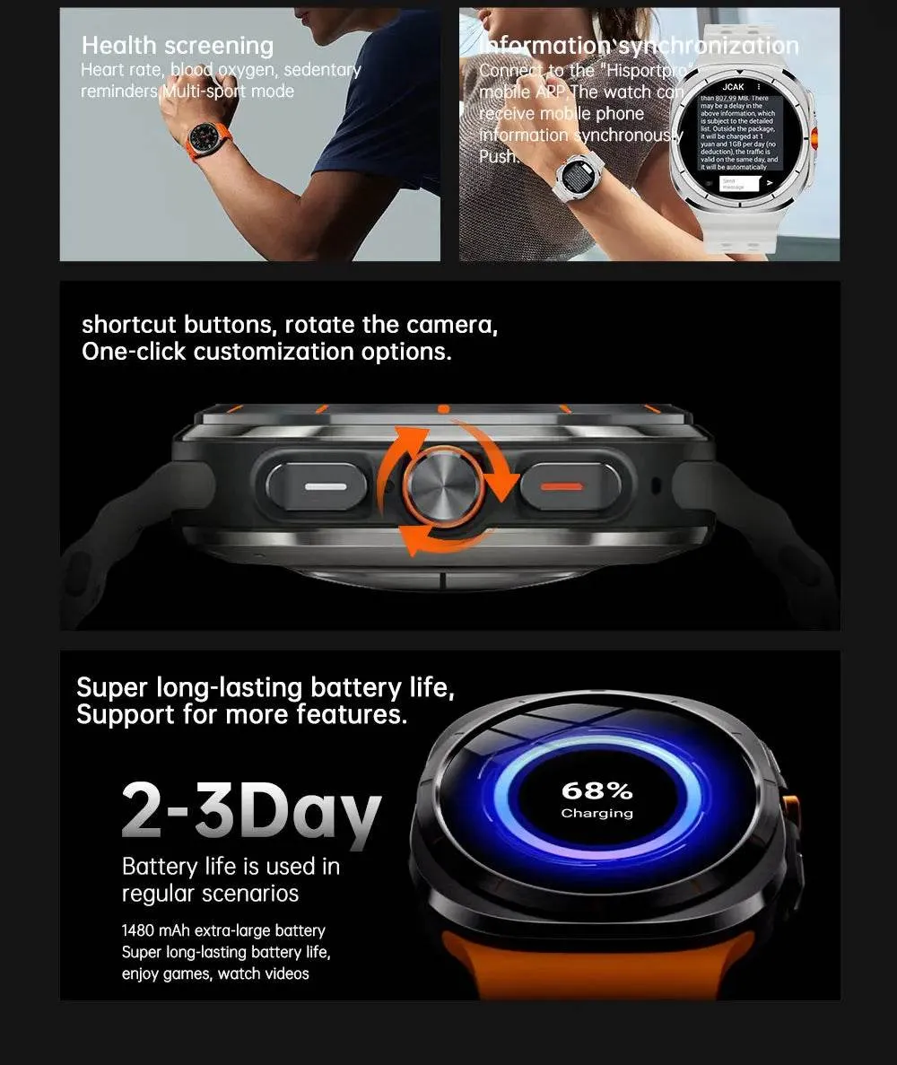 S7 Ultra Cellular Version Smartwatch 4G Android 9.0 Rotary Camera Sim Card Global Calling 256GB Rom app Store Amoled Smart Watch