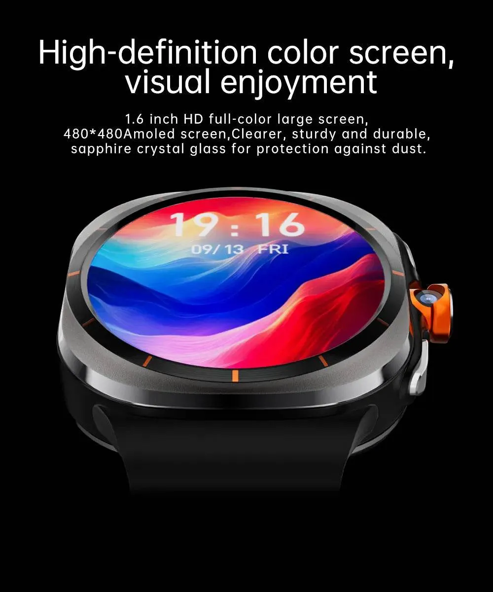 S7 Ultra Cellular Version Smartwatch 4G Android 9.0 Rotary Camera Sim Card Global Calling 256GB Rom app Store Amoled Smart Watch
