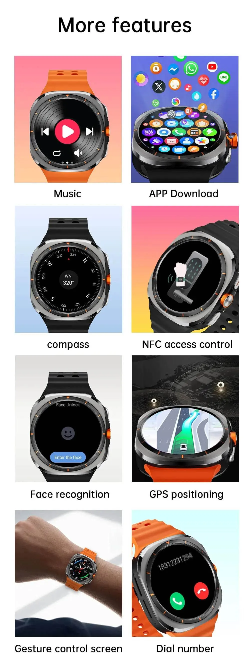 S7 Ultra Cellular Version Smartwatch 4G Android 9.0 Rotary Camera Sim Card Global Calling 256GB Rom app Store Amoled Smart Watch