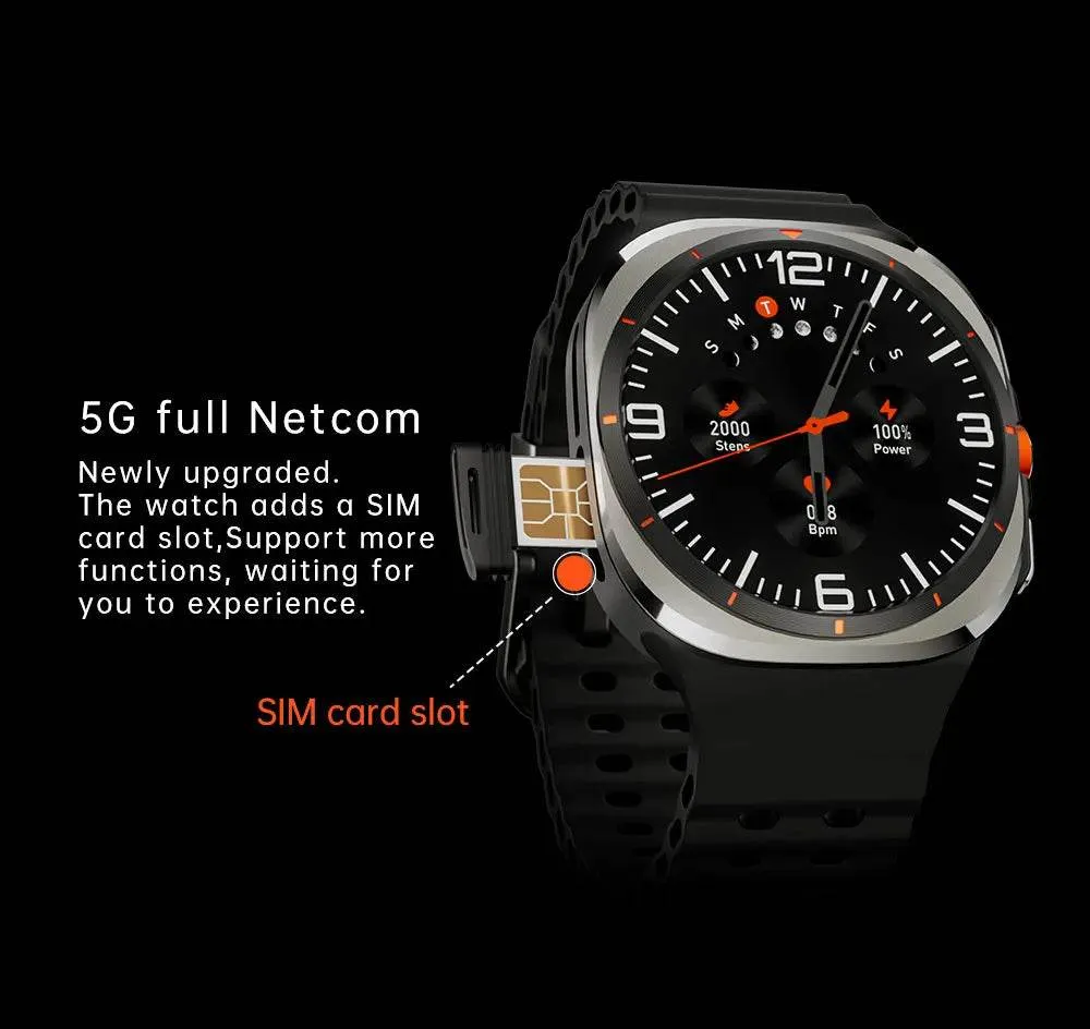 S7 Ultra Cellular Version Smartwatch 4G Android 9.0 Rotary Camera Sim Card Global Calling 256GB Rom app Store Amoled Smart Watch