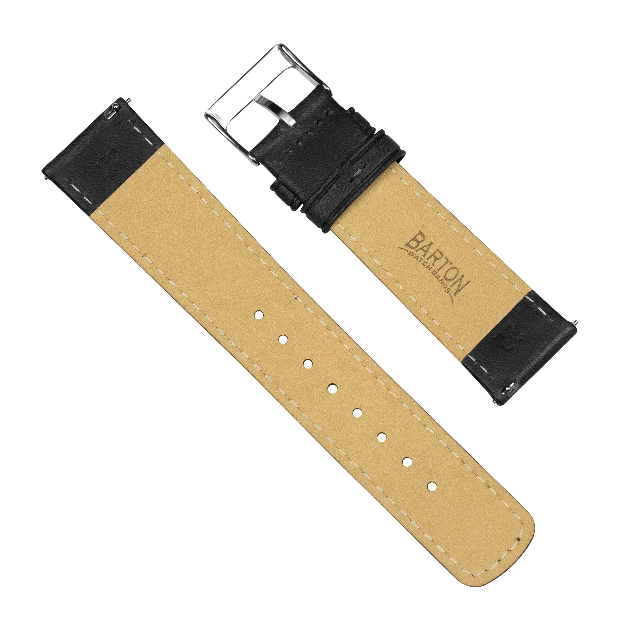 Samsung Galaxy Watch Active 2 Classic Horween Leather Black Watch Band