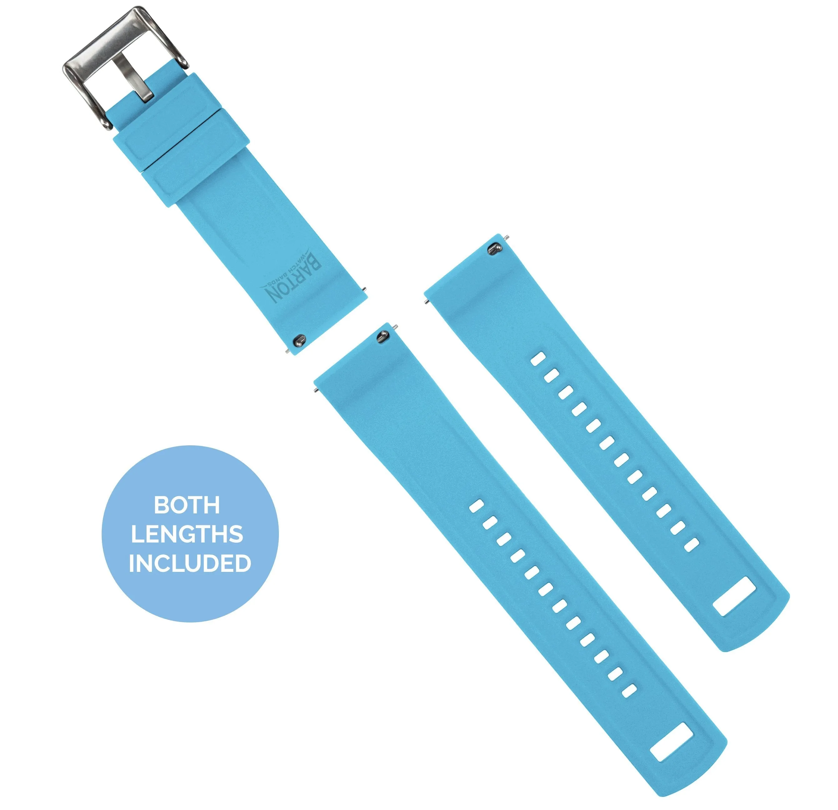Samsung Galaxy Watch Active 2 Elite Silicone Flatwater Blue Watch Band