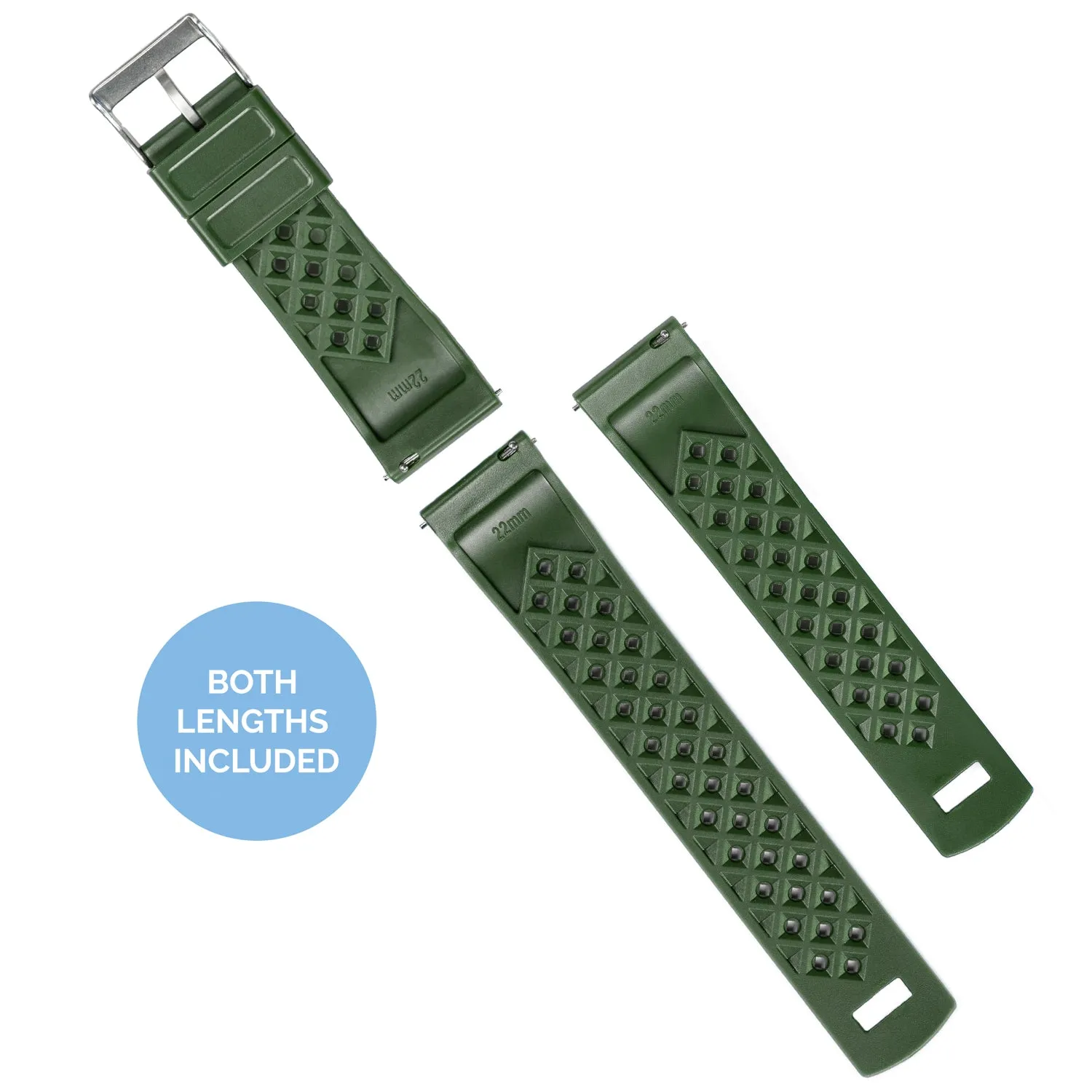 Samsung Galaxy Watch Active 2 Tropical Style Army Green Watch Band