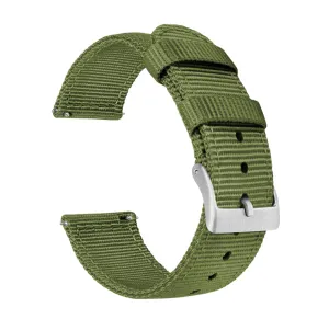Samsung Galaxy Watch Active 2 Two Piece NATO® style Army Green Watch Band
