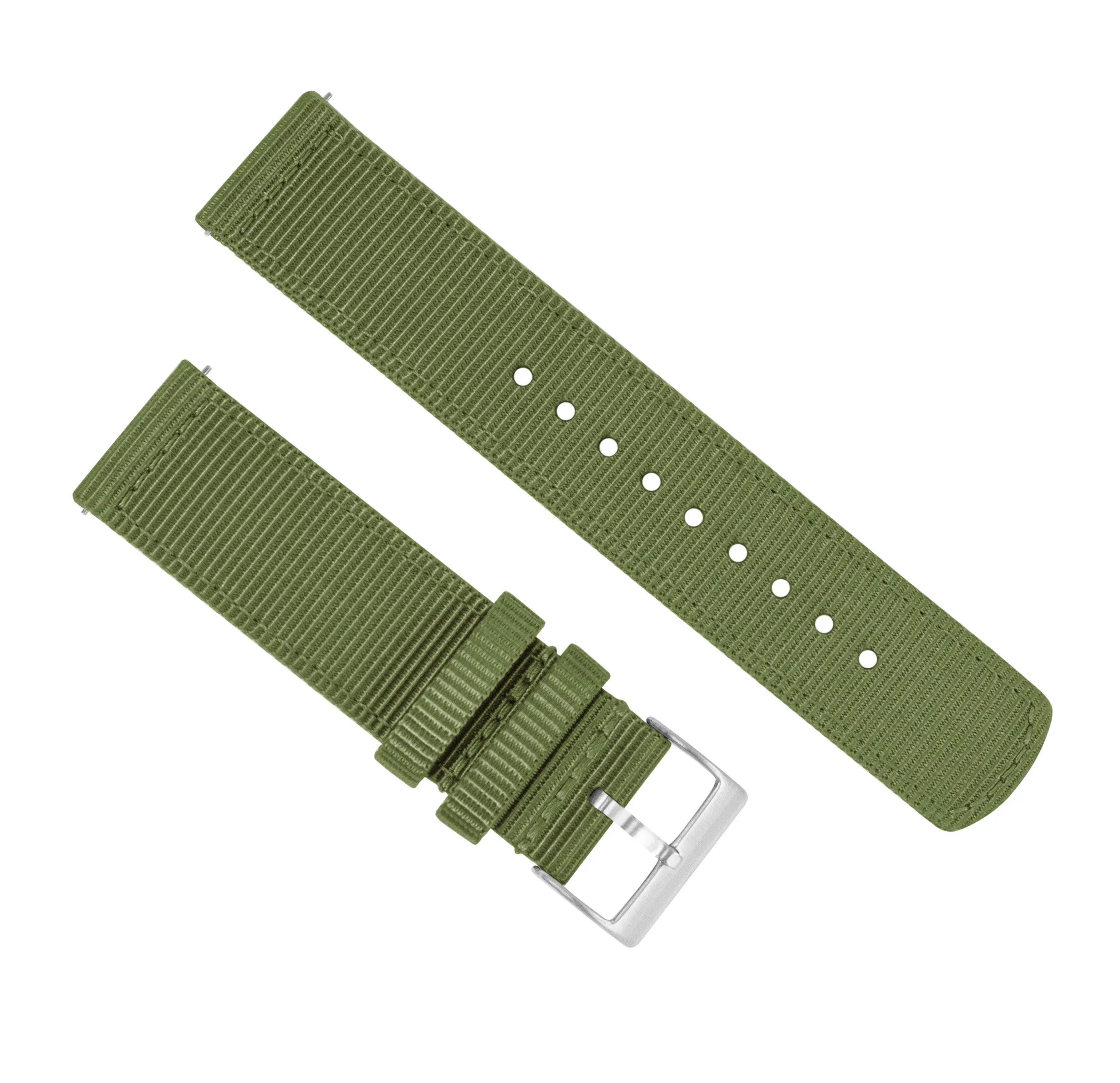 Samsung Galaxy Watch Active 2 Two Piece NATO® style Army Green Watch Band