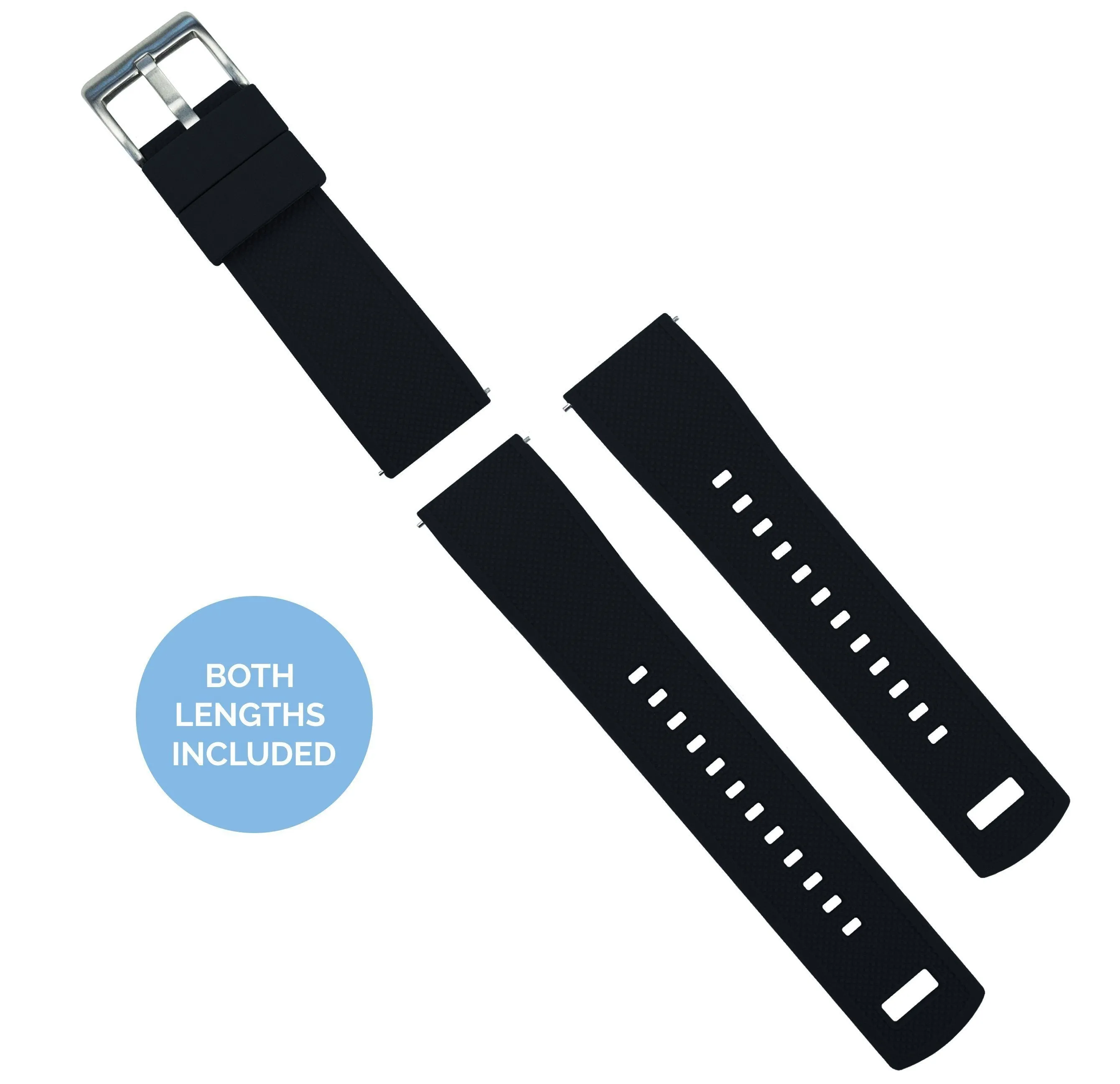Samsung Galaxy Watch Active Elite Silicone Black Top Army Green Bottom Watch Band