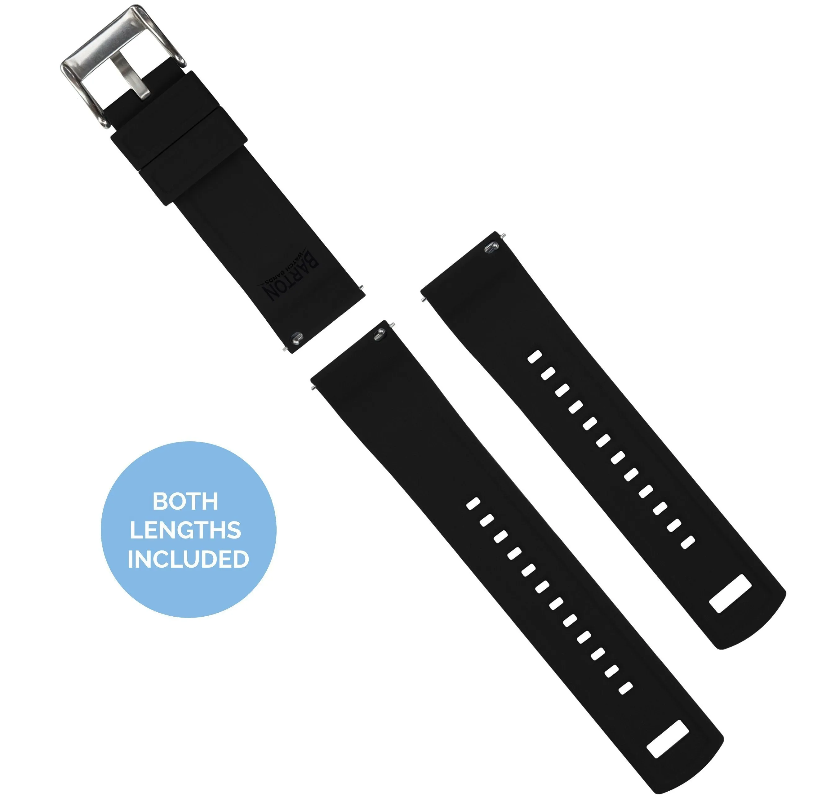 Samsung Galaxy Watch Active Elite Silicone Cool Grey Top Black Bottom Watch Band