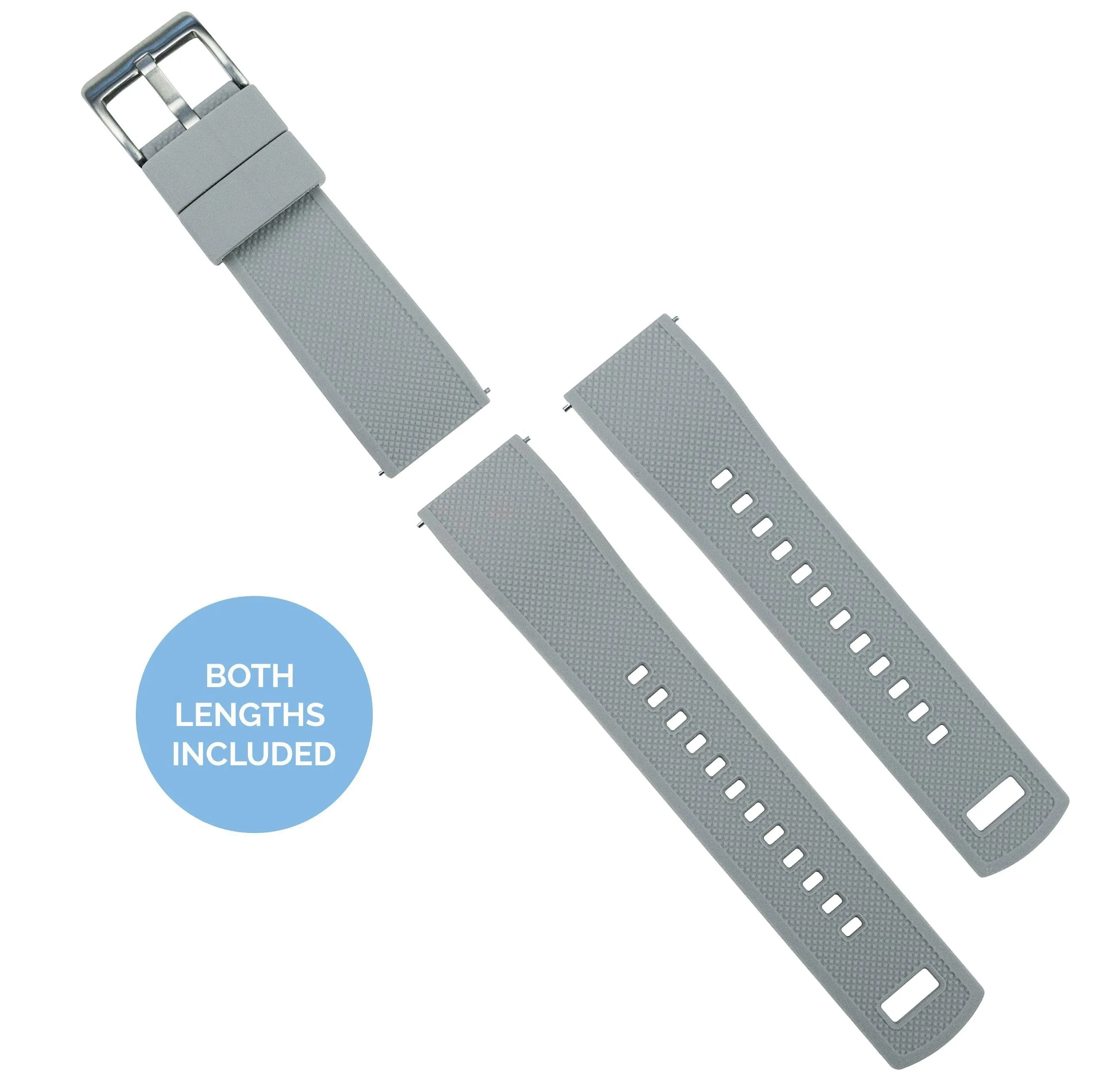 Samsung Galaxy Watch Active Elite Silicone Cool Grey Top Black Bottom Watch Band