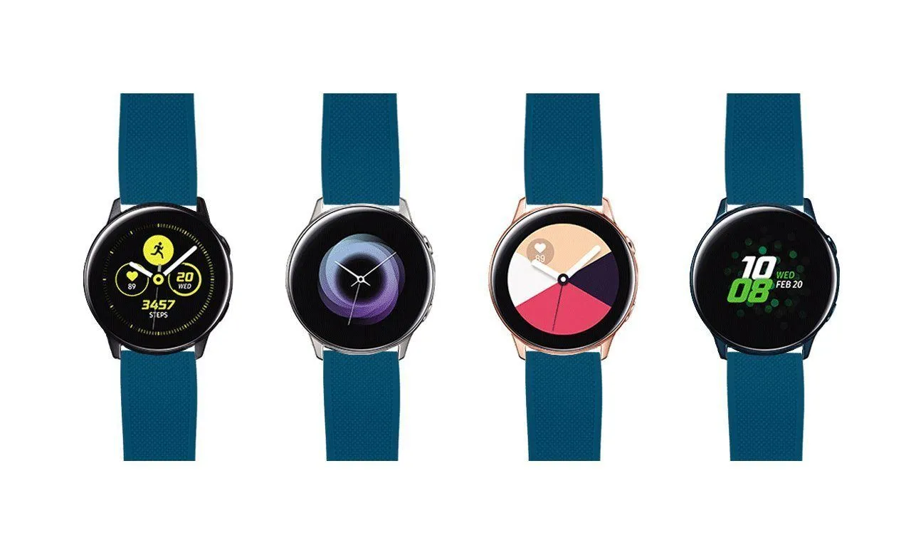 Samsung Galaxy Watch Active Elite Silicone Flatwater Blue Watch Band