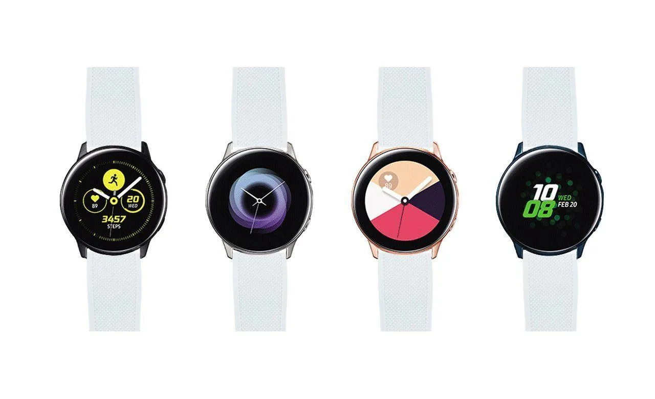 Samsung Galaxy Watch Active Elite Silicone White Top Black Bottom Watch Band