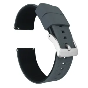Samsung Galaxy Watch4 Elite Silicone Smoke Grey Top Black Bottom Watch Band
