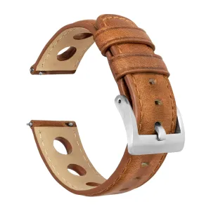 Samsung Galaxy Watch4 Rally Horween Leather Caramel Brown Watch Band