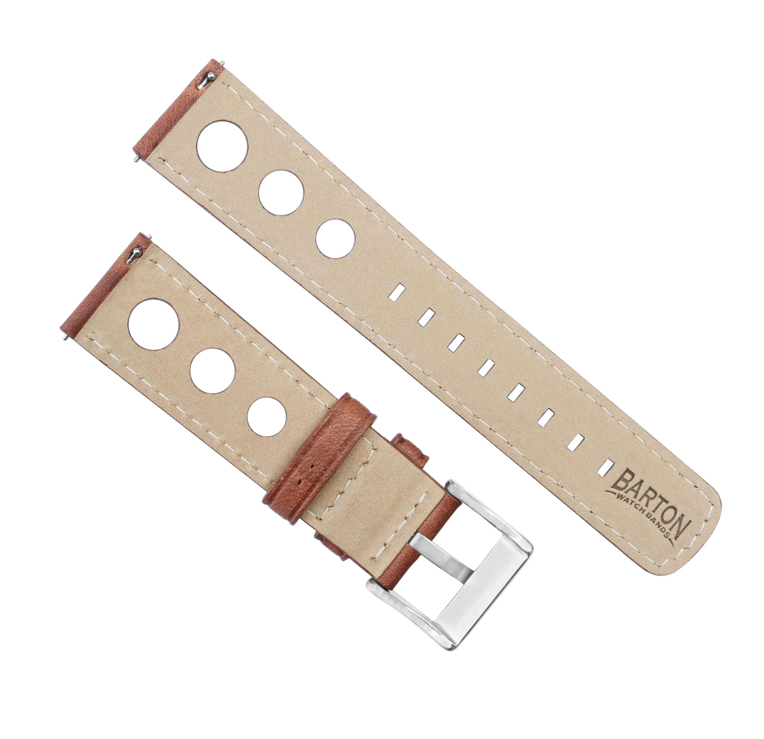 Samsung Galaxy Watch4 Rally Horween Leather Caramel Brown Watch Band