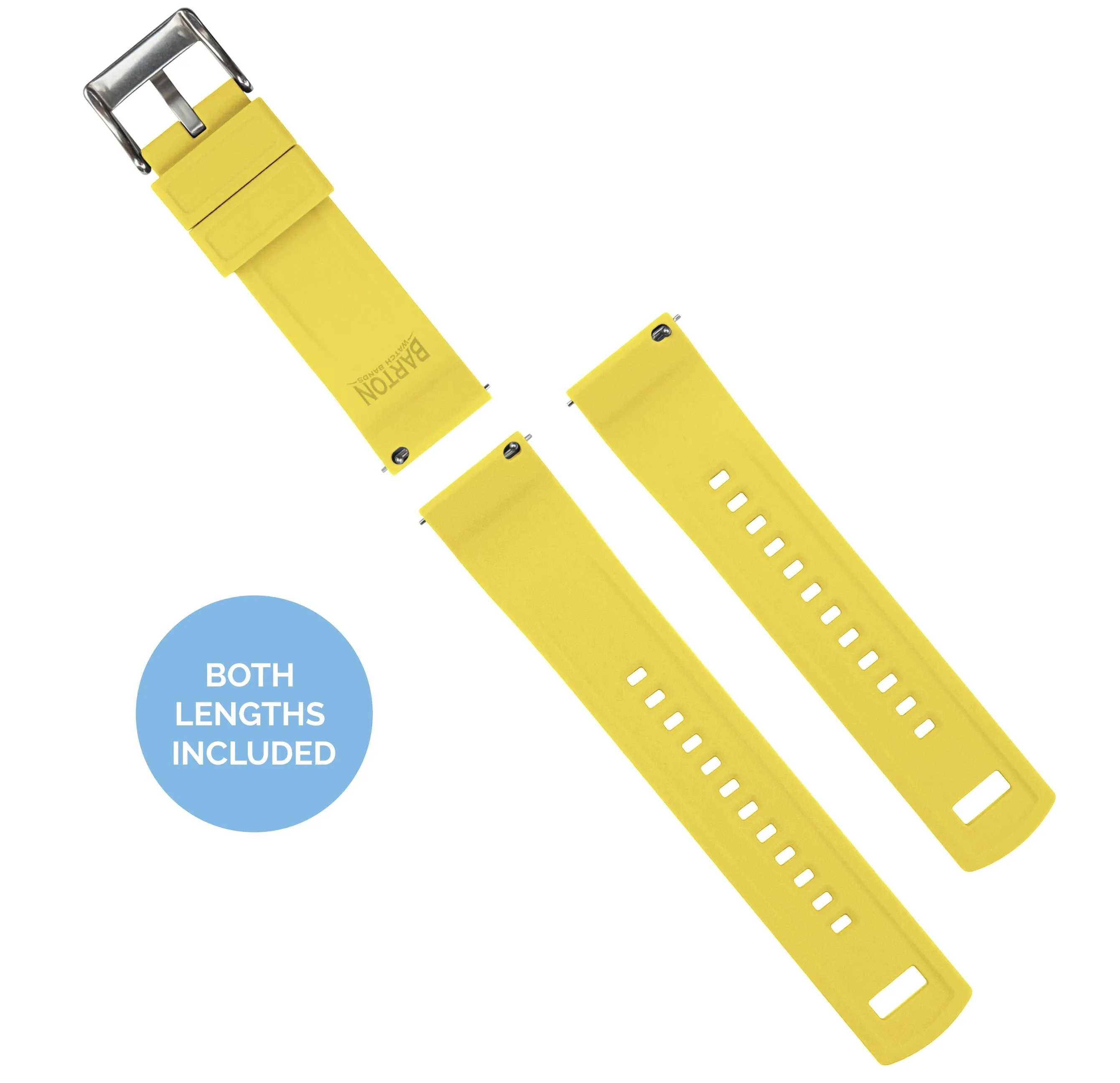 Samsung Galaxy Watch5 Elite Silicone Black Top Yellow Bottom Watch Band
