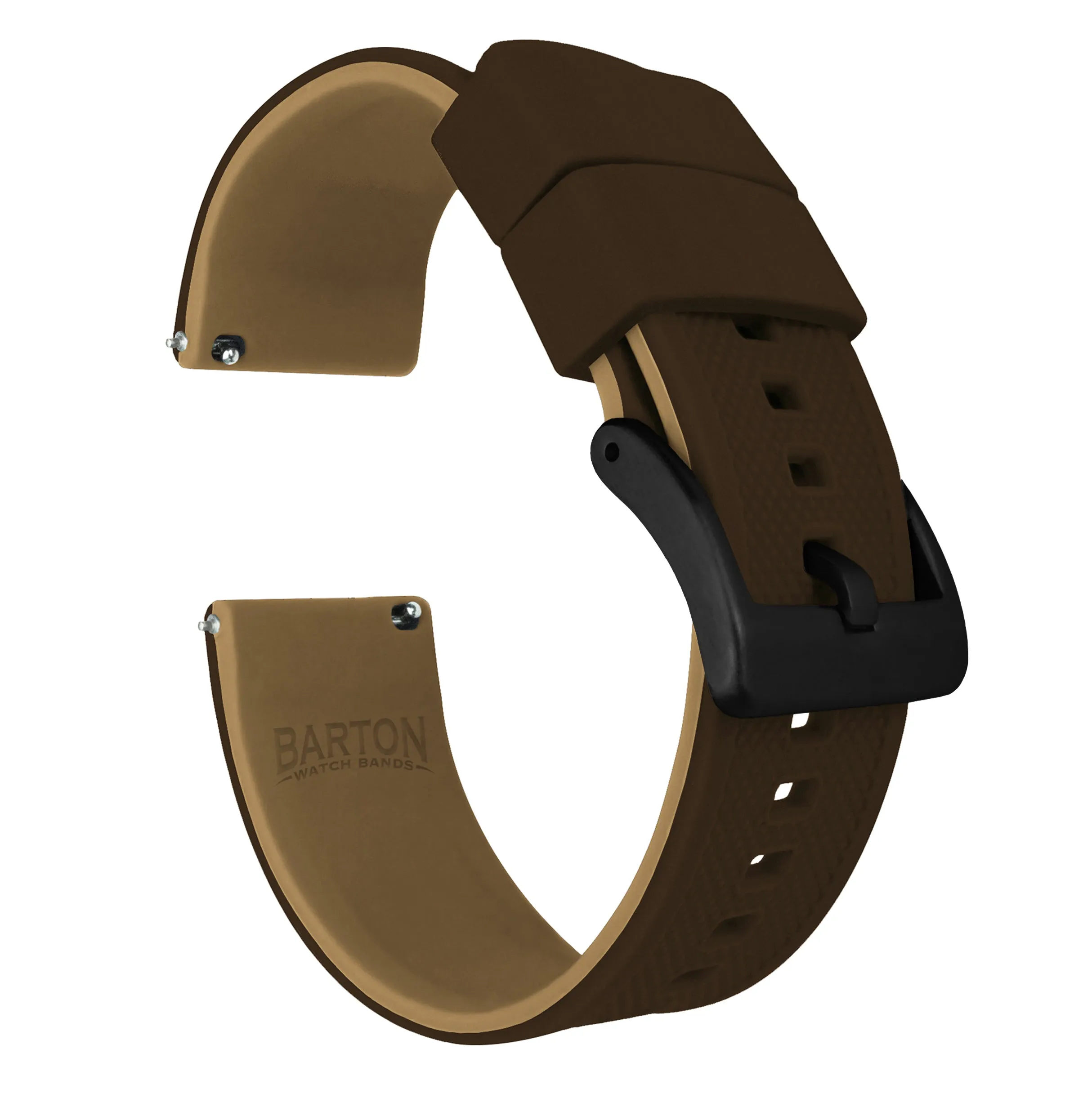 Samsung Galaxy Watch5 Elite Silicone Brown Top Khaki Bottom Watch Band