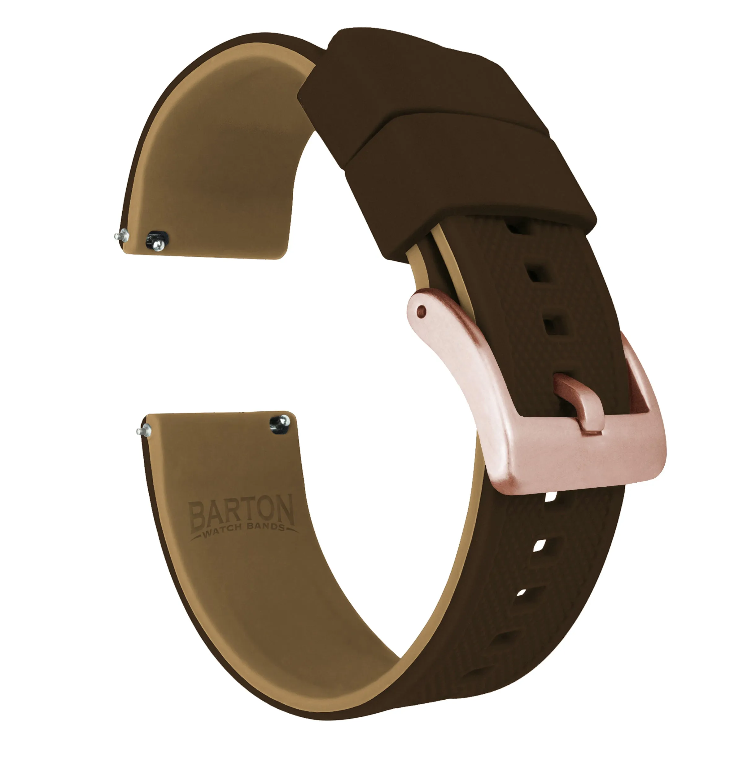 Samsung Galaxy Watch5 Elite Silicone Brown Top Khaki Bottom Watch Band