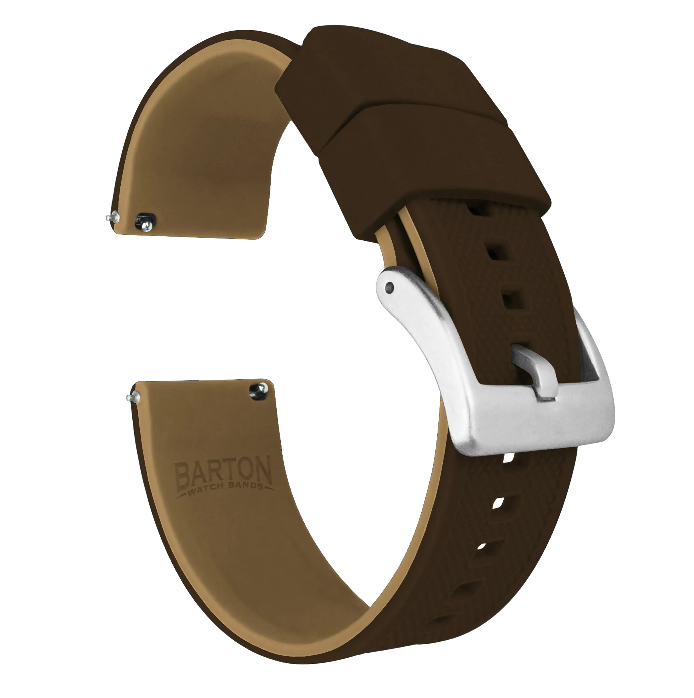 Samsung Galaxy Watch5 Elite Silicone Brown Top Khaki Bottom Watch Band