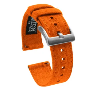 Samsung Galaxy Watch5 Pumpkin Orange Canvas Watch Band