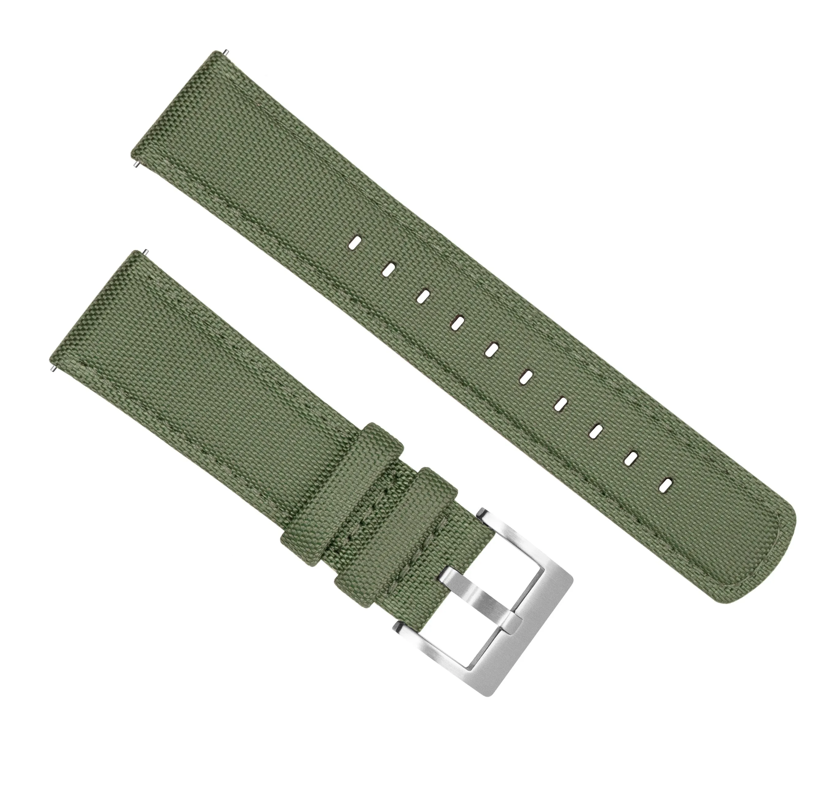 Samsung Galaxy Watch5 Sailcloth Quick Release Army Green Watch Band