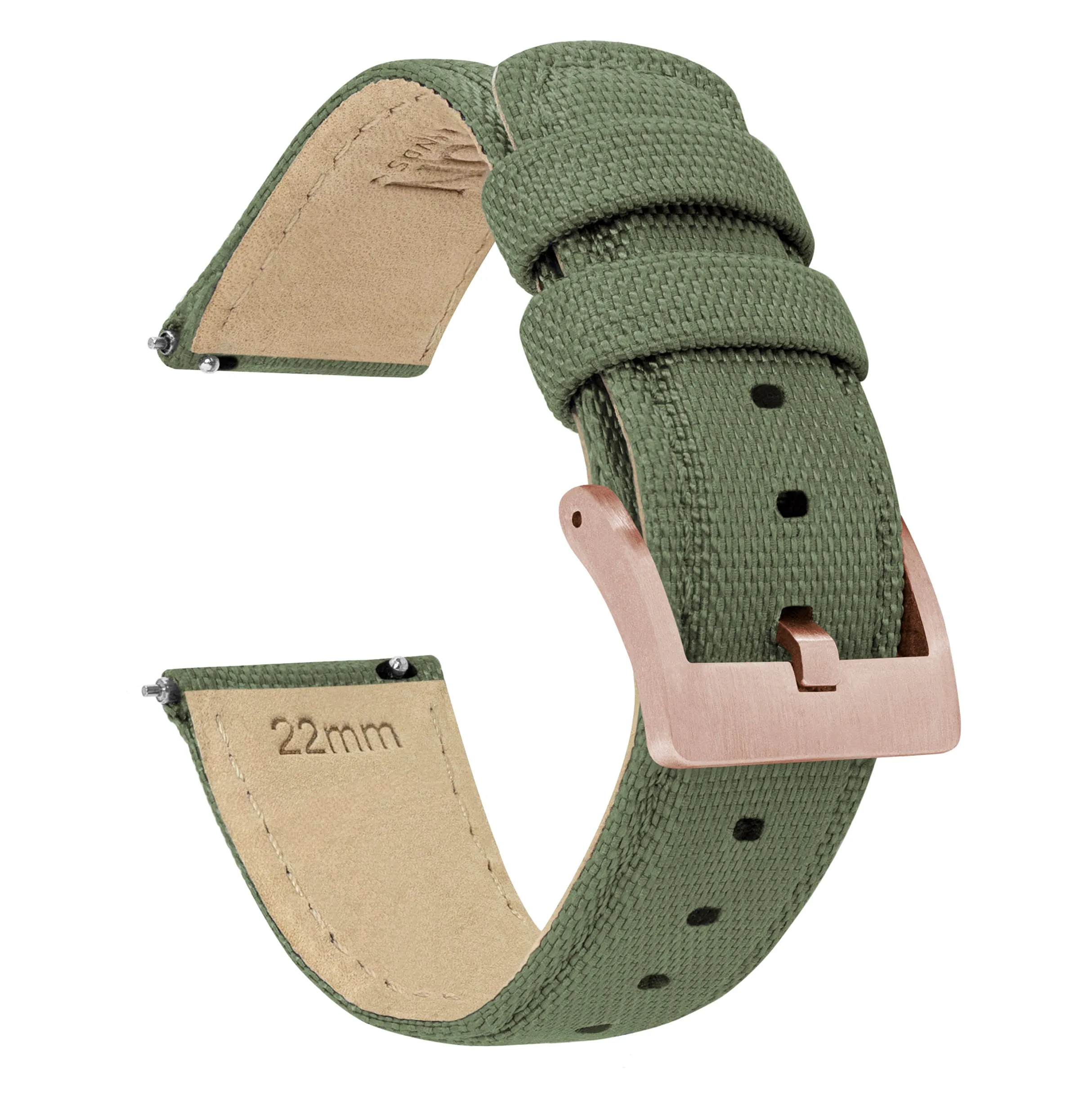 Samsung Galaxy Watch5 Sailcloth Quick Release Army Green Watch Band
