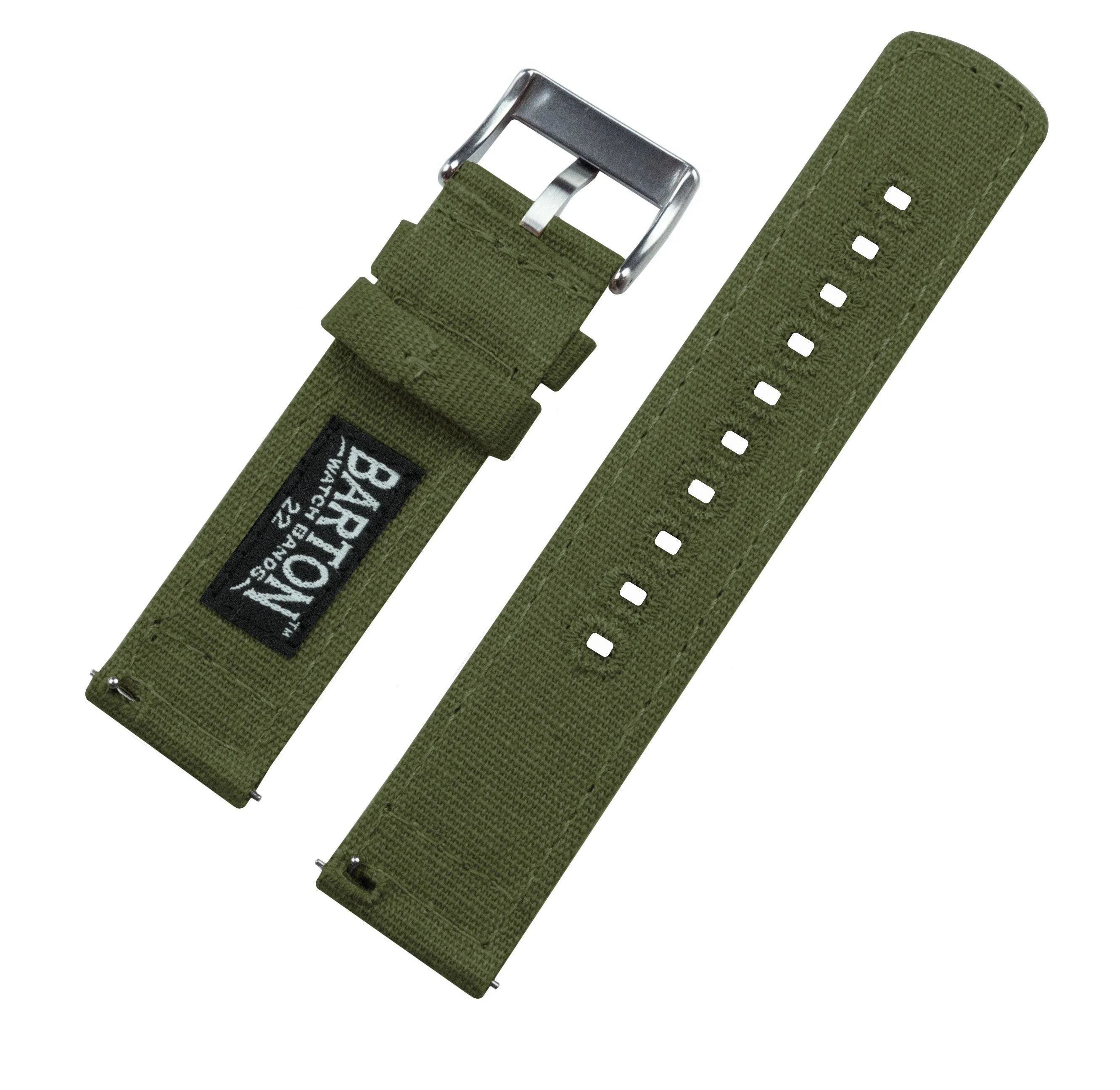 Samsung Galaxy Watch6 Army Green Canvas Watch Band