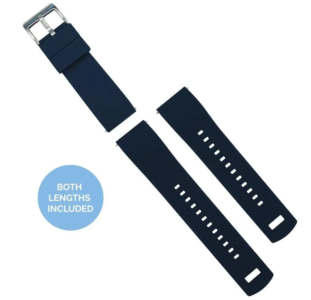 Samsung Galaxy Watch6 Elite Silicone Navy Blue Top Crimson Red Bottom Watch Band