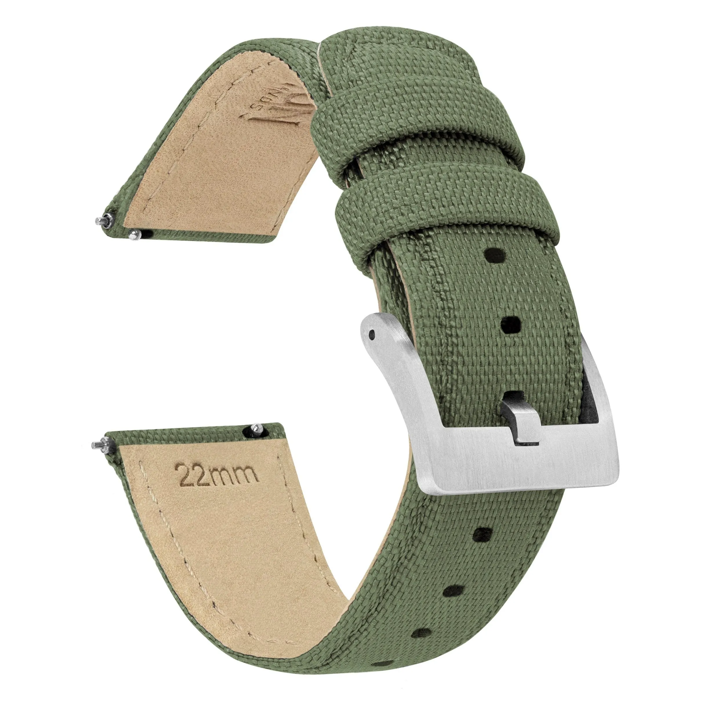 Samsung Galaxy Watch6 Sailcloth Quick Release Army Green Watch Band