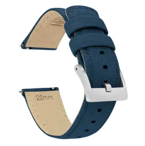 Samsung Galaxy Watch6 Sailcloth Quick Release Navy Blue Watch Band