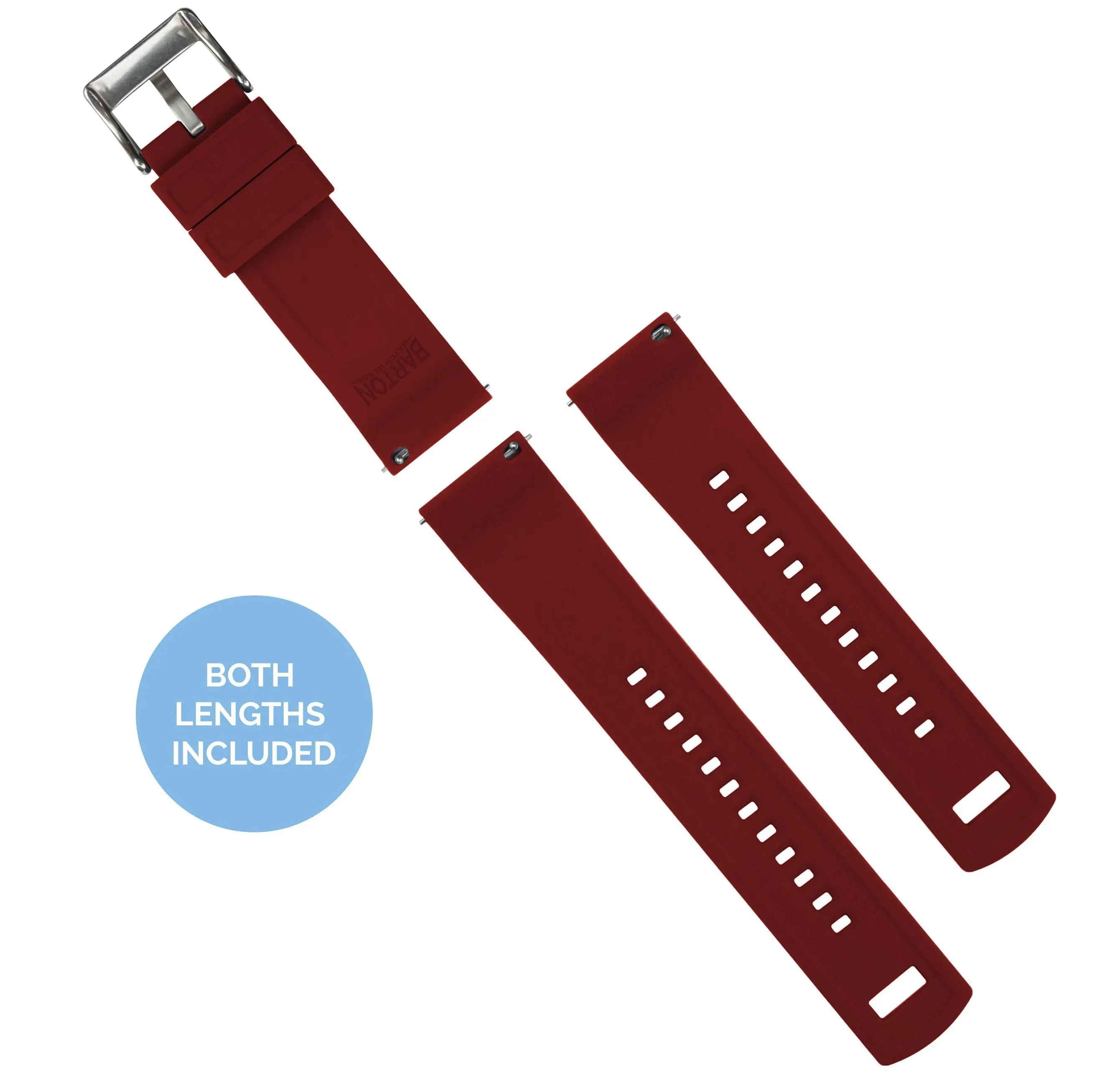 Samsung Galaxy watch7 Elite Silicone Black Top Crimson Red Bottom Watch Band
