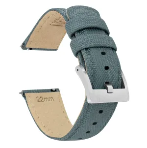 Samsung Galaxy watch7 Sailcloth Quick Release Slate Grey Watch Band