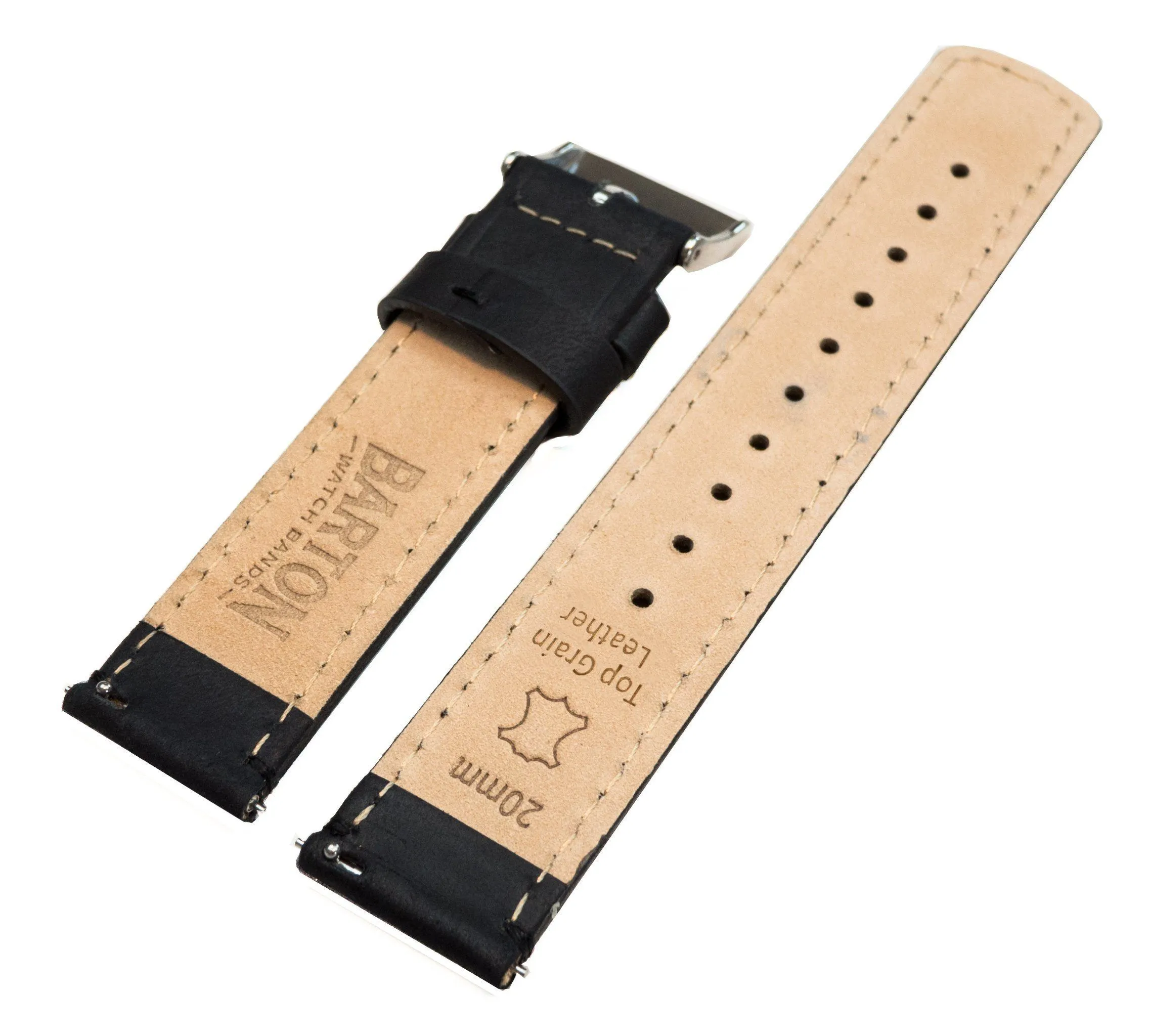 Samsung Gear S3 Black Leather Quick Release Watch Band