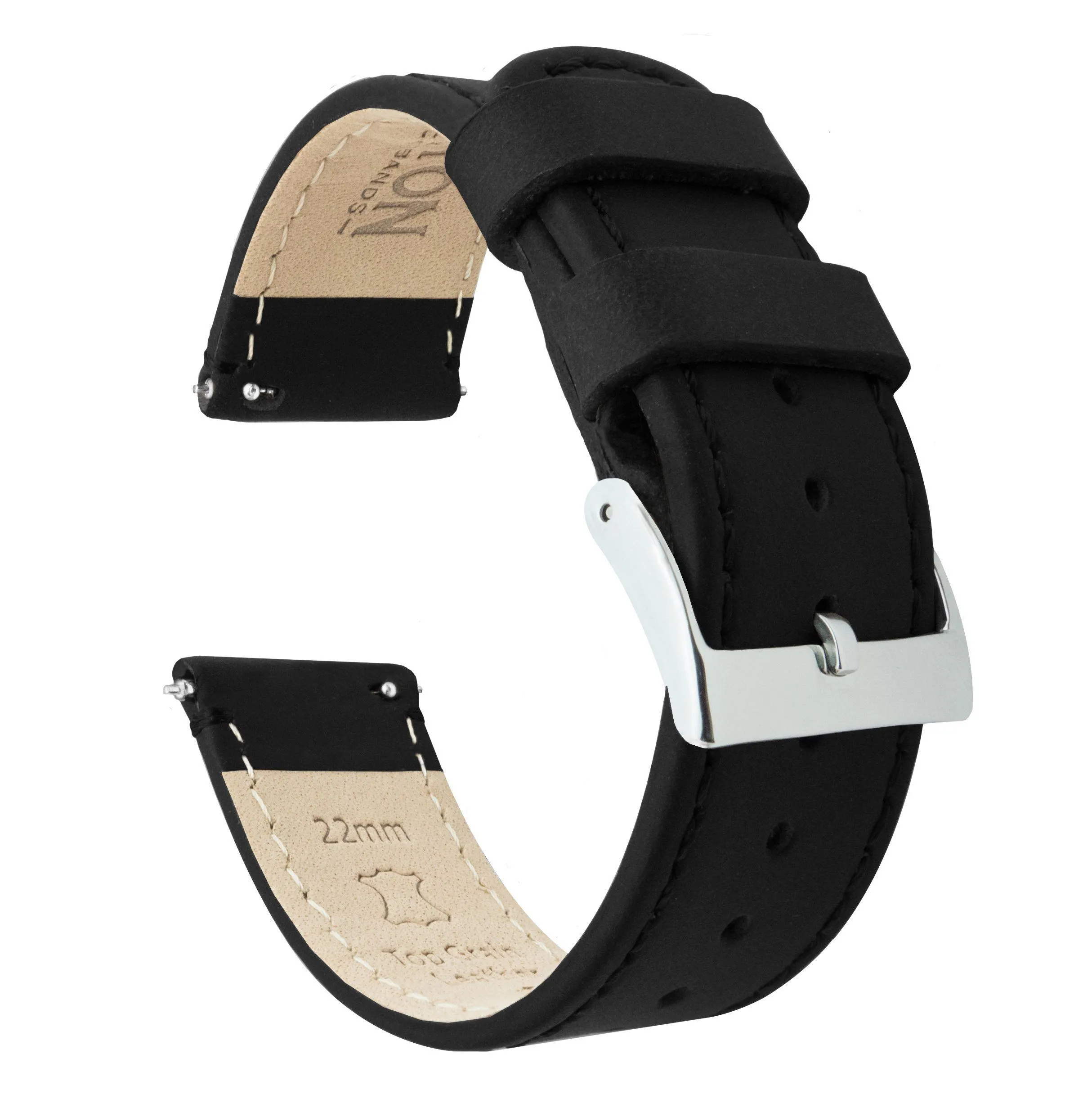Samsung Gear S3 Black Leather Quick Release Watch Band