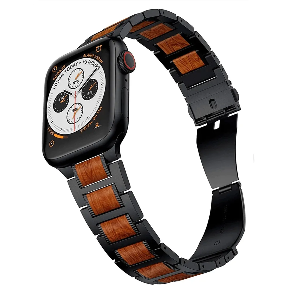 Sandalwood Stainless Steel Watch Band