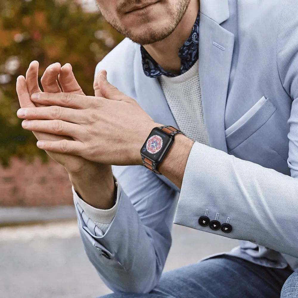 Sandalwood Stainless Steel Watch Band