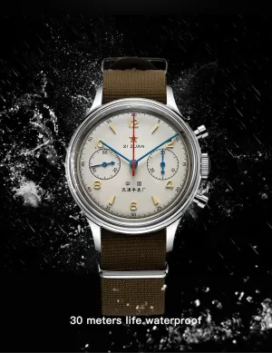 Sea-Gull "1963" Official Original Genuine Air Force pilot Manual Wind Chronograph Mechanical watch. Calibre:ST1901. Model: D304 1963