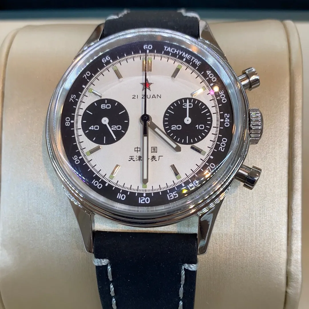 Sea-Gull "1963" Official Original Genuine Air Force pilot Manual Wind Chronograph Mechanical watch. Calibre:ST1901. Model: D304 1963