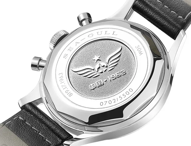 Sea-Gull "1963" Official Original Genuine Air Force pilot Manual Wind Chronograph Mechanical watch. Calibre:ST1901. Model: D304 1963