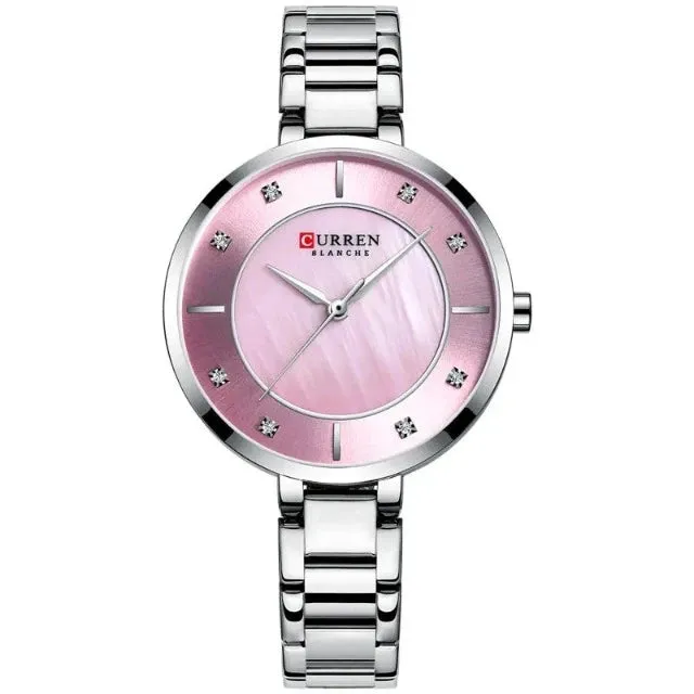 Seductive classic stainless steel women's classic wrist watch
