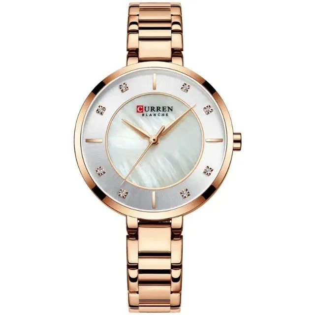 Seductive classic stainless steel women's classic wrist watch