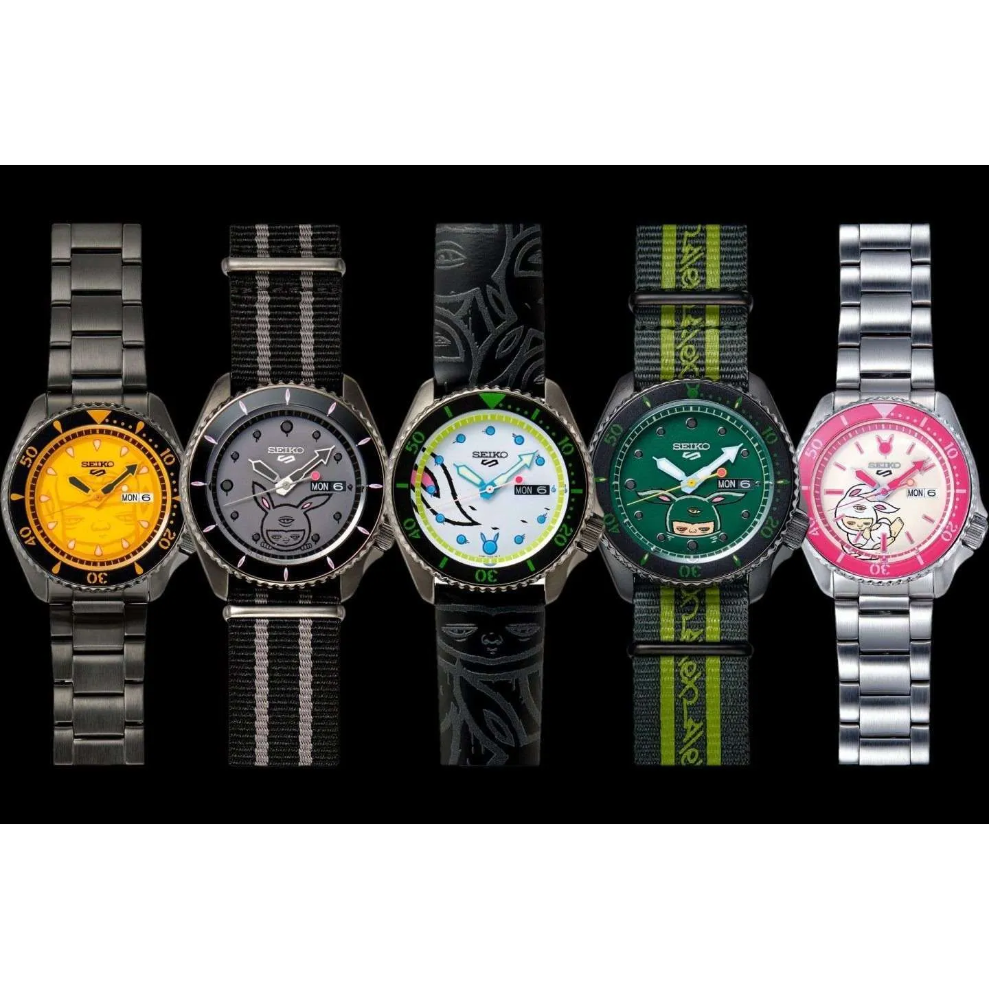 SEIKO 5 LIMITED MODEL ALEX FACE MEN WATCH (500 Limited) SRPG89K-SRPG95K-RPG93K-SRPG91K-SRPG97K