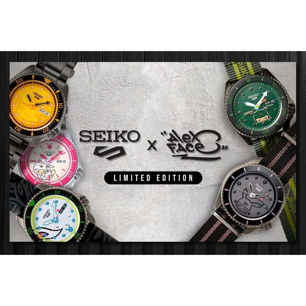 SEIKO 5 LIMITED MODEL ALEX FACE MEN WATCH (500 Limited) SRPG89K-SRPG95K-RPG93K-SRPG91K-SRPG97K